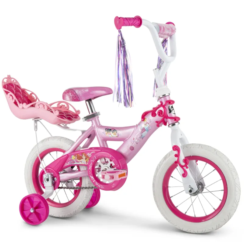 Photo 1 of **MISSING TASSELS ON RIGHT HANDLE BAR**
Huffy 12" Disney Princess Kids' Bike, Fits Riders 3'1" - 3'5", Pink, Child, Girl's
