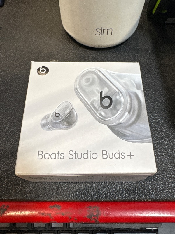 Photo 1 of **missing 1 earbud**
Beats Studio Buds + | True Wireless Noise Cancelling Earbuds, Enhanced Apple & Android Compatibility, Built-in Microphone, Sweat Resistant Bluetooth Headphones, Spatial Audio - Transparent