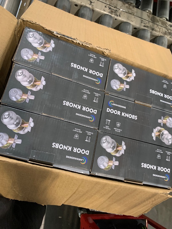 Photo 1 of ?6 Sets? All Keyed Alike Entry Door Knobs and Single Cylinder Deadbolt Lock Combo Set, Security for Entrance and Front Door with Classic Matte Black Finish by Lanwandeng