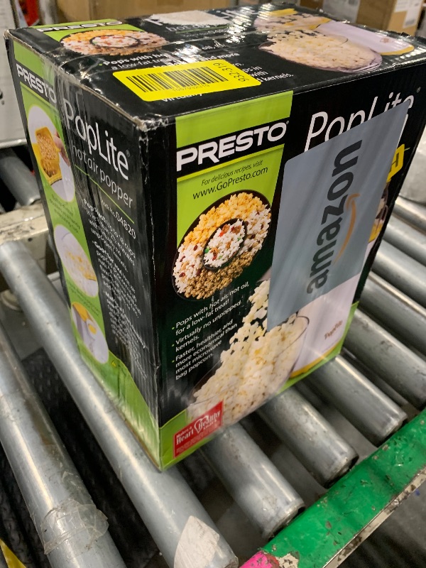 Photo 1 of **MISSING TOP PIECE OF THE LID** Presto 04820 Poplite Hot Air Popcorn Popper - Built-In Measuring Cup + Melts Butter, Easy to Clean, Built-In Cord Wrap, 18 Cups, Yellow