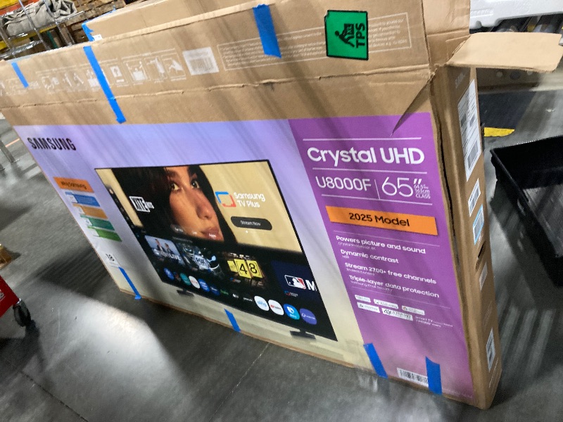 Photo 1 of Samsung 65-Inch Class Crystal UHD U8000F 4K Smart TV (2025 Model) Endless Free Content, Crystal Processor 4K, MetalStream Design, Knox Security, Alexa Built-in