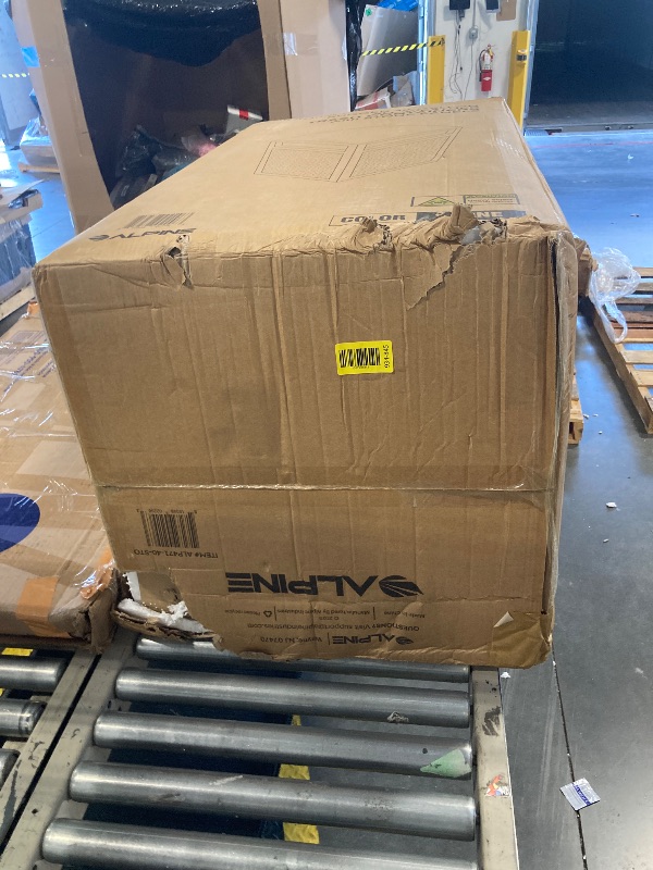 Photo 1 of Alpine Indoor & Outdoor Commercial Trash Can with Lid - 40 Gallon Heavy Duty Metal Garbage Can with Removable Bin, Locking Lid for a Modern Look in Patio, Pool, Deck, Office (Stone Panels)