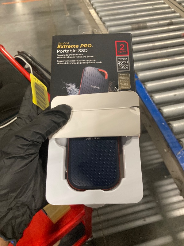 Photo 1 of ***No Manual***SanDisk 2TB Extreme PRO Portable SSD - Up to 2000MB/s - USB-C, USB 3.2 Gen 2x2, IP65 Water and Dust Resistance, Updated Firmware - External Solid State Drive - SDSSDE81-2T00-G25