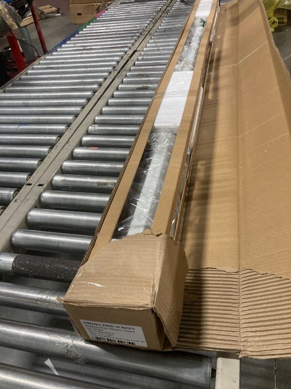 Photo 1 of 100" Motorized Projector Screen, Electric 16:9 Projector Screen with Remote Control, Indoor/Outdoor HD Movie Screen, Wall/Ceiling Mounted, Perfect for Home Office Theater TV, White