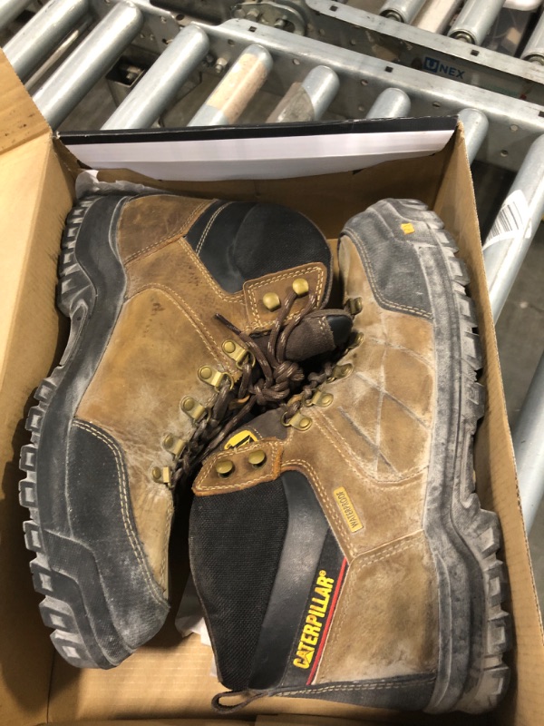 Photo 1 of ***have been worn*****Cat Footwear Men's Threshold Waterproof Soft Toe Work Boot, Real Brown, 12