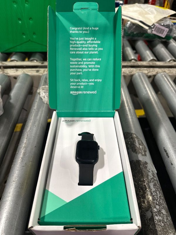 Photo 1 of **LOCKED & NO CHARGER** Apple Watch Series 8 (GPS, 45mm) Midnight Aluminum Case with Midnight Sport Band (Renewed Premium)