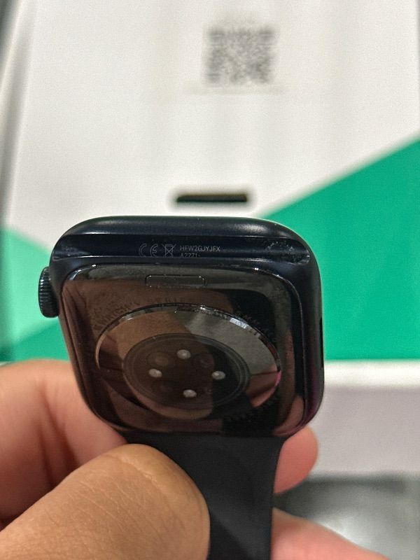 Photo 1 of **LOCKED & NO CHARGER** Apple Watch Series 8 (GPS, 45mm) Midnight Aluminum Case with Midnight Sport Band (Renewed Premium)