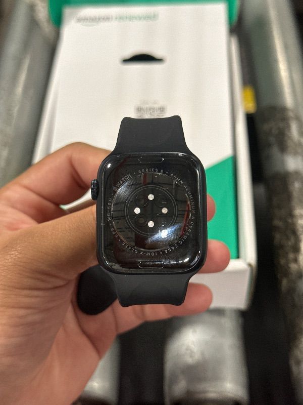 Photo 1 of **LOCKED & NO CHARGER** Apple Watch Series 8 (GPS, 45mm) Midnight Aluminum Case with Midnight Sport Band (Renewed Premium)