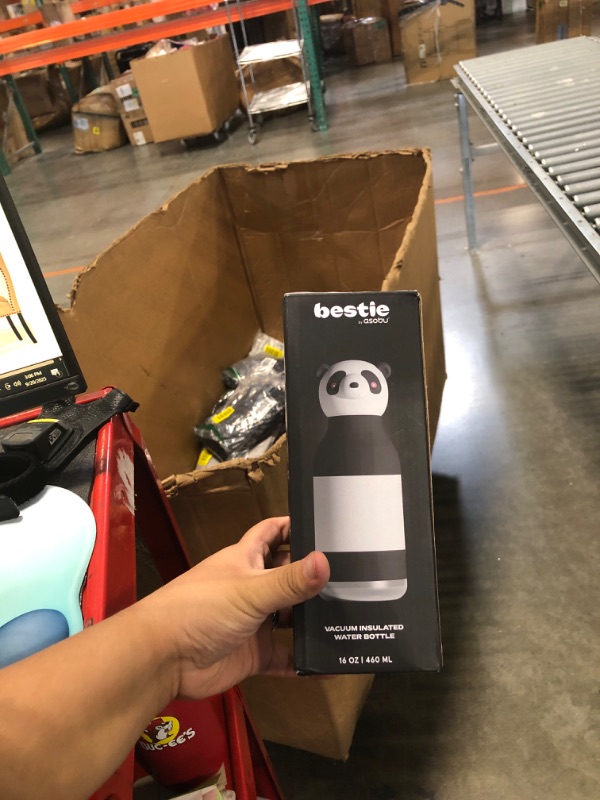 Photo 1 of ****no lid****asobu Bestie Bottle Insulated Stainless Steel Water Bottle with Detachable Soft Animal Head Fun Drinking For Kids and Teens with Flexible Reusable Straw 16 Ounce