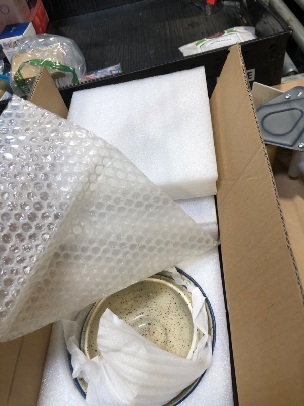 Photo 1 of **missing 1**Ceraozmus Ceramic Ramen Bowl Set, 800ml, with Lid, Spoon and Chopsticks, Japanese Vintage Large Soup Bowls Instant Noodle Bowl Asian Tableware (Fish*2)