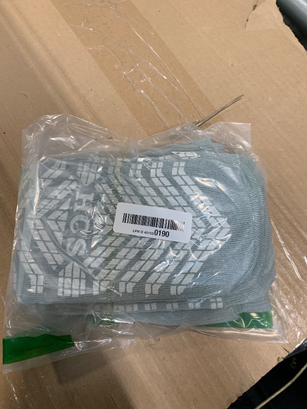 Photo 1 of **MISSING 3 PAIRS** HCS Non-Slip Hospital Socks with Grips for Women & Men (6 Pairs) - 360 All-Around Tread Non-Slip Sock for Elderly/Seniors - Hospital Grip Socks, Fall Risk Patient Slippers (Gray, Regular)
