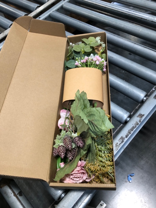 Photo 1 of Floroom Artificial Greenery Stems Box Set, 45pcs with 6 Kinds of Faux Greenery Flowers Picks for DIY Bridal Bouquets Wedding Floral Arrangement Table Centerpieces, Dusty Rose & Green