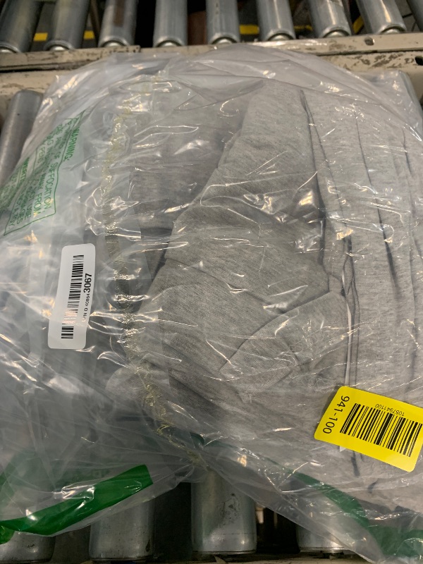 Photo 1 of ***MISSING PIECE**Amazon Basics Bed Sheets Set, 100% Cotton Jersey, Includes Super Soft, Flat and Fitted Sheets, Pillowcase, King, Light Gray, Solid