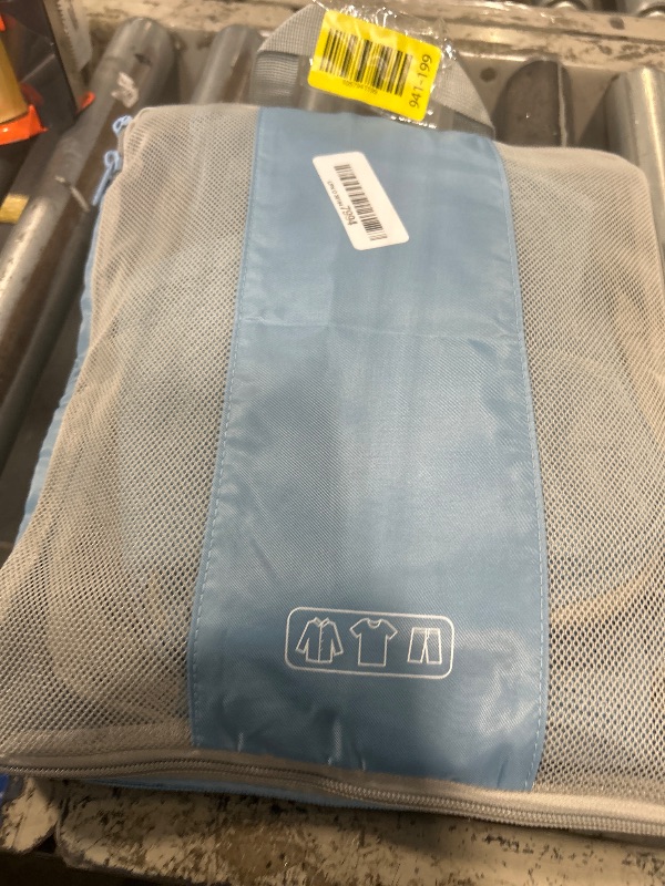 Photo 1 of 10 Set Compression Packing Cubes for Travel Essentials,Compressible Expandable Packing Cubes for Suitcase,OlarHike Luggage Organizer Bags for Travel,Handy Helper for Organizing Clothes(Light Blue)