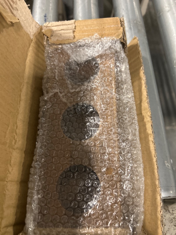 Photo 1 of *** CANDLES NOT INCLUDED *** SELECTED GOODS HUB Wooden tealight Candle Holder - Rustic Tea Light Holder - Cool Wood Farmhouse Table Decor - 3 Tea Lights Candle Holder Tray - Cute Brown Tea Candle Holders