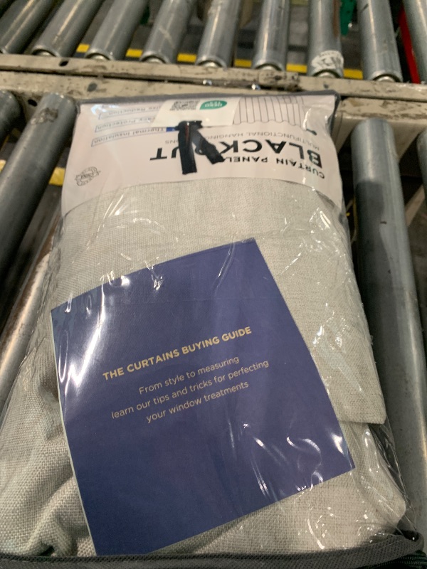 Photo 1 of 100% Blackout Shield Linen Blackout Curtains for Bedroom 84 Inches Long, Back Tab/Rod Pocket Living Room Drapes, Thermal Insulated Blackout Curtains 2 Panels Set, 50" W x 84" L, Beige