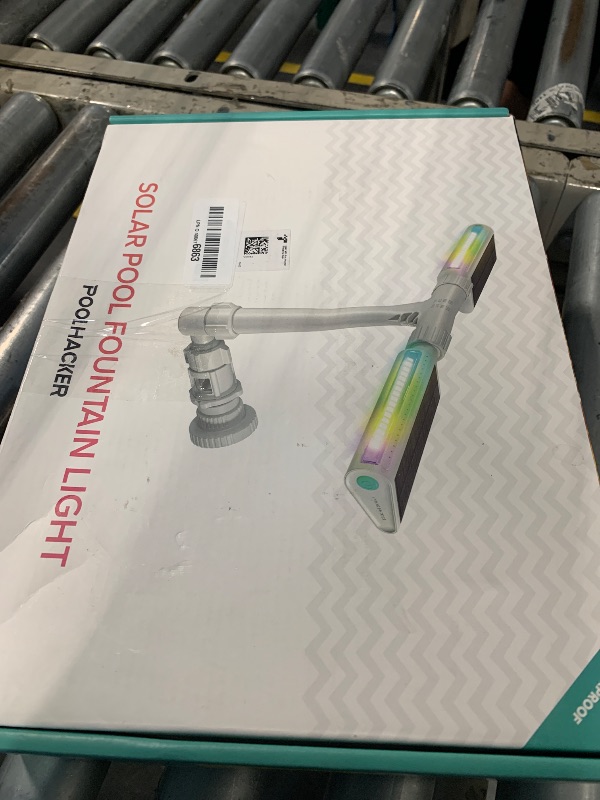 Photo 1 of ?Original? Solar Pool Fountain with 10-Color 4-Mode LED Lights – Auto Light Sensing, Above/Inground Pool Fountain Solar Lights with Remote, Dual-Head Adjustable Sprinkler, Cooling 6-15 Degrees