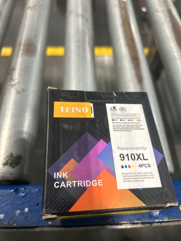 Photo 1 of *** only 1**910XL Ink Cartridges Replacement for HP 910XL Ink Cartridges Combo Pack 910 Ink Work with OfficeJet Pro 8015e 8025e 8020 8028e 8010 8035e Printers (4-Pack 910XL Black and Color Combo Pack)