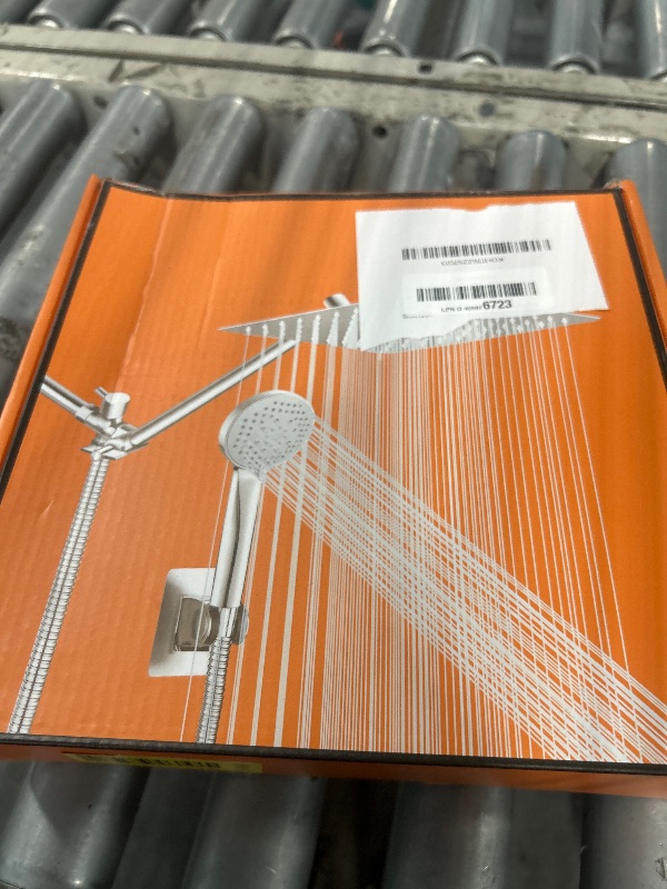 Photo 1 of 10 inch Rainfall Shower Head Combo Stainless Steel, THE FIRST WATERFALL mode, 10 Inch Rain Shower Head with Handheld 6 Spray Modes High Pressure, Overhead Shower Adjustable Extension Arm,Chrome