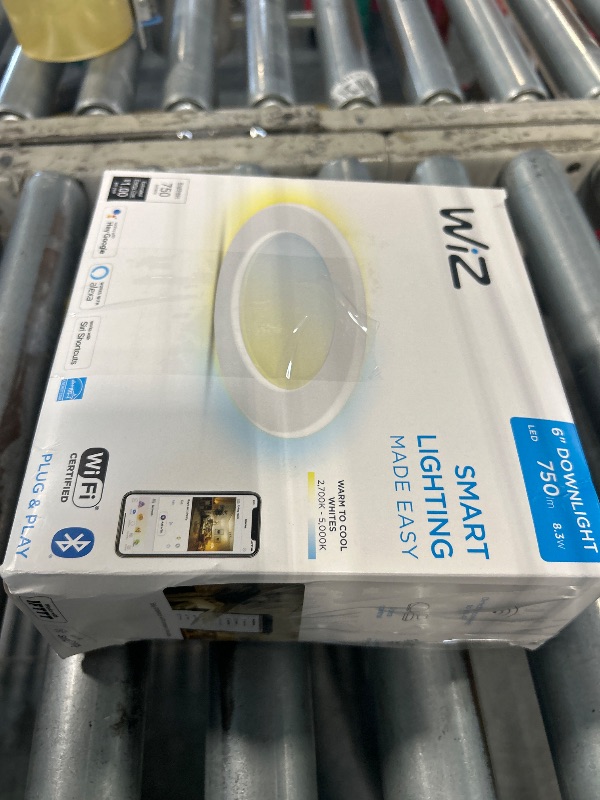 Photo 1 of ***MISSING HARDWARE***WiZ Retrofit Downlight - 6 inch LED Recessed Light Fixture - Motion Activated Recessed Light - 750 Lumen - Connects to your Wi-Fi - Control with Voice or App - Matter Compatible LED Lights - 1 Pack