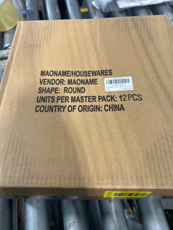 Photo 1 of ***MISSING PIECES**** SEE PICS****MAONAME 13" Clear Charger Plates, Round Reef Chargers for Dinner Plates, Plastic Plate Chargers for Table Setting, Wedding Decor, Set of 12