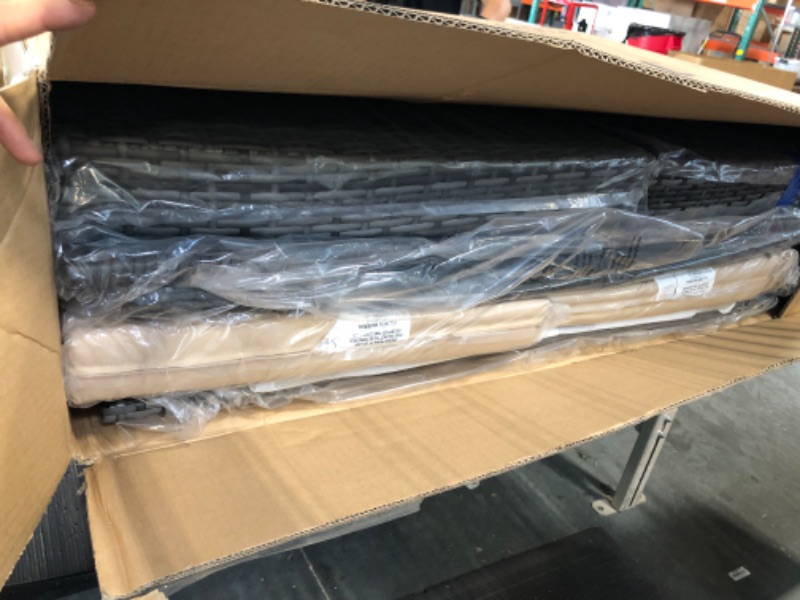 Photo 1 of **partial set, missing one box**Nestl Wicker Outdoor Furniture Set - 4 Piece Patio Set (Grey/Beige)