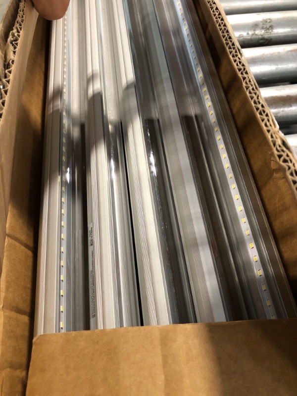 Photo 1 of ONLYLUX 8ft R17D LED Tube Light, F96t12 HO 8 Foot Bulbs, 96'' Shop Light to Replace T8 T12 Fluorescent Bulbs, 100-277V Input, 4800LM, Cold White 6000K, Clear Lens (10 Pack)