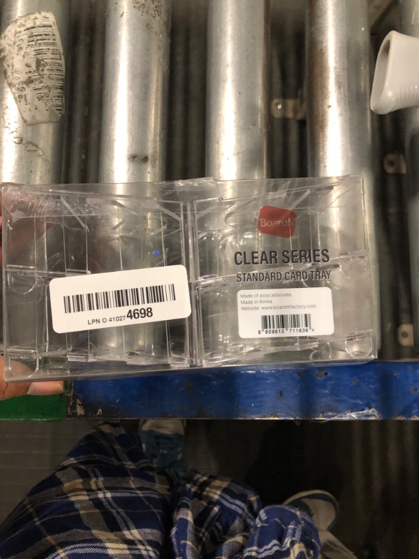 Photo 1 of Connectable Board Game Card Tray [4 Pack] | Transparent Card Storage Holder Trays | Board Game Cards Organizers & Accessories for TCG, MTG, Settlers, and Multiple Board Card Games