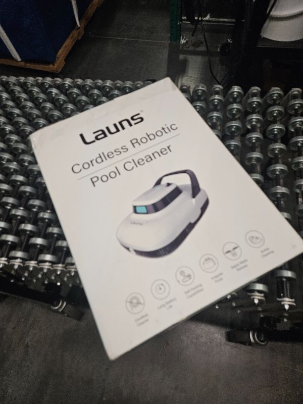 Photo 1 of (2025 Upgrade) Launs S1 Cordless Robotic Pool Cleaner, Dual Motors & Suction Ports Automatic Pool Vacuum Robot Lasts up to 90 Min, Self-Parking Ideal for Above Ground Pools (New)