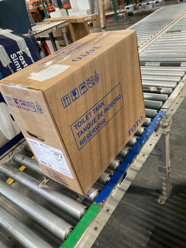 Photo 1 of **TANK ONLY**TOTO Drake Two-Piece Elongated 1.6 GPF Universal Height TORNADO FLUSH Toilet with CEFIONTECT, Cotton White - CST776CSFG#01