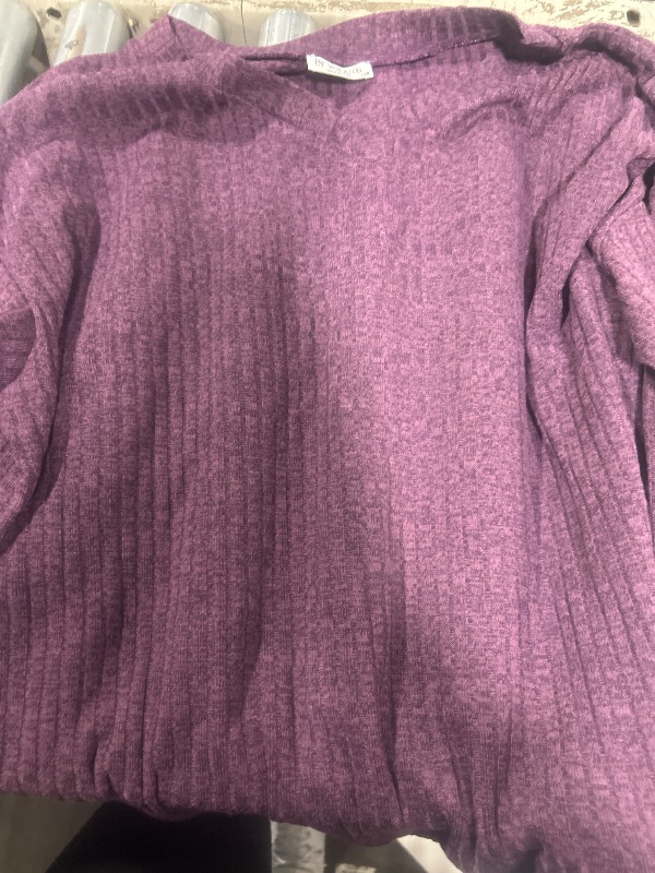 Photo 1 of **** SIMILAR IMAGE SIZE 22W***Saloogoe Womens Long Sleeve Shirts Travel Elegant Business Casual Outfits Pullover Crewneck Sweaters 2025 Purple XL