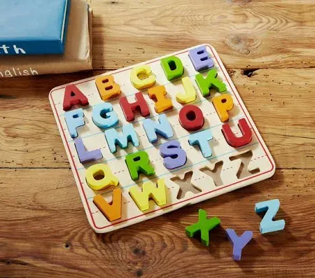 Photo 1 of  Imagine Wooden Alphabet Puzzle, Baby and Toddler Toys for Children Ages 18 Months