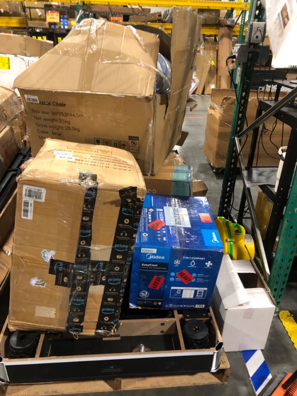 Photo 1 of  USED***AS IS FINAL SALE NO RETURNS**Pallet of mixed untested items
couch,desk, table chairs office chair
