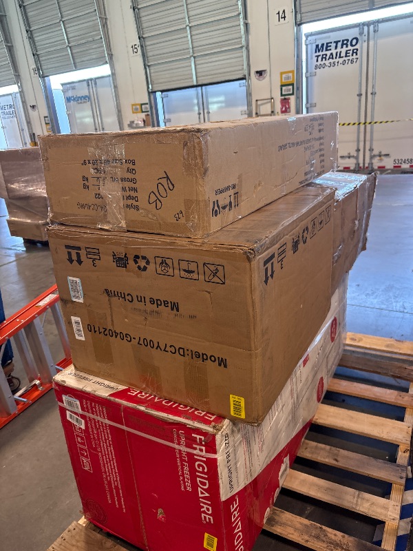 Photo 1 of **(ONLY ONE CHAIR)**KISLOT UPHOLSTERED DINING CHAIRS WITH CASTERS EASY ASSEMBLY SIDE DESKCHAIR WITH ROLLERS FOR DININGROOM, LIVING ROOM, KHAKI, 2 BOX, 
FRIGIDAIRE EFRF694, 6.5 CU FT, UPRIGHT FREEZER, PLATINUM SERIES, STAINLESS STEEL**(DOESNT WORK, PARTS O