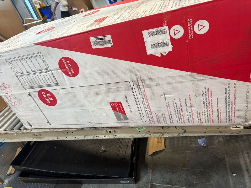 Photo 1 of **(ONLY ONE CHAIR)**KISLOT UPHOLSTERED DINING CHAIRS WITH CASTERS EASY ASSEMBLY SIDE DESKCHAIR WITH ROLLERS FOR DININGROOM, LIVING ROOM, KHAKI, 2 BOX, 
FRIGIDAIRE EFRF694, 6.5 CU FT, UPRIGHT FREEZER, PLATINUM SERIES, STAINLESS STEEL**(DOESNT WORK, PARTS O