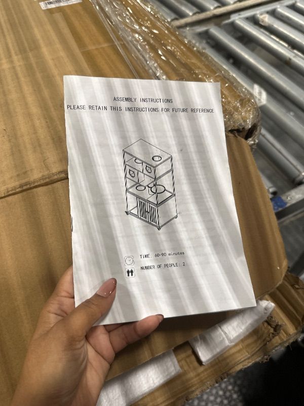 Photo 1 of **no return**no return**no return**no return**no return**
1) GARVEEHOME CAT TREE WITH LITTER BOX ENCLOSURE 57.5''H WOODEN CAT TOWER CABINET WITH WHEELS DOG PROOF CORNER HIDDEN LITTER BOX WITH CONDO, HAMMOCK AND SCRATCHING POST RETRO BROWN**missing parts**