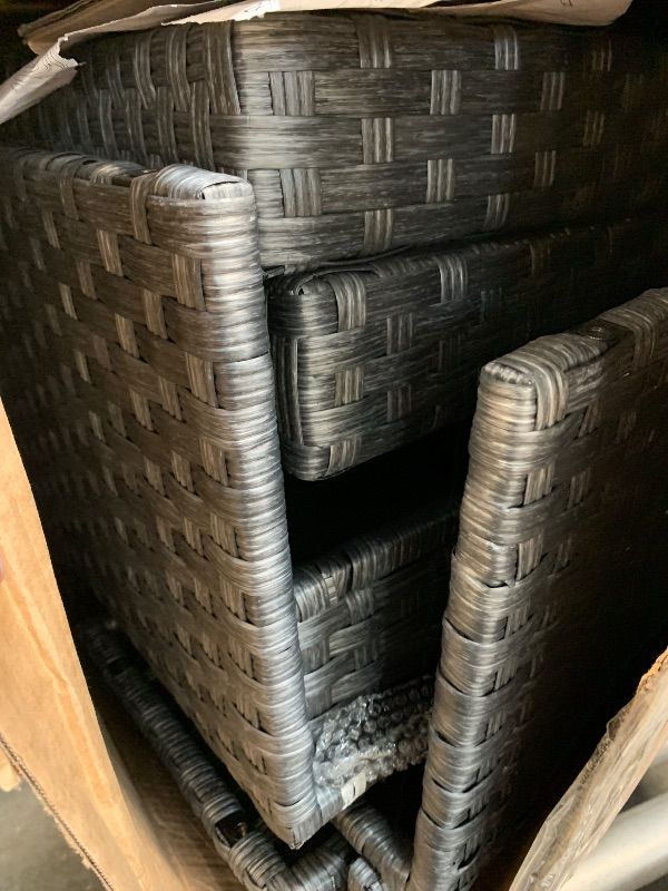 Photo 1 of **no return**no return**no return**no return**no return**
1) GARVEEHOME CAT TREE WITH LITTER BOX ENCLOSURE 57.5''H WOODEN CAT TOWER CABINET WITH WHEELS DOG PROOF CORNER HIDDEN LITTER BOX WITH CONDO, HAMMOCK AND SCRATCHING POST RETRO BROWN**missing parts**