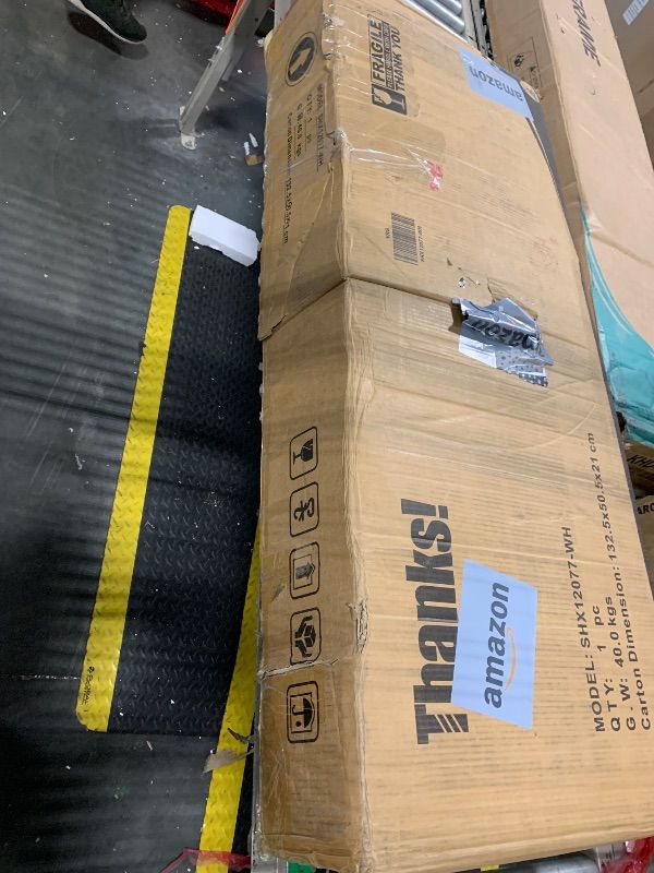 Photo 1 of **no return**no return**no return**no return**no return**
1) GARVEEHOME CAT TREE WITH LITTER BOX ENCLOSURE 57.5''H WOODEN CAT TOWER CABINET WITH WHEELS DOG PROOF CORNER HIDDEN LITTER BOX WITH CONDO, HAMMOCK AND SCRATCHING POST RETRO BROWN**missing parts**