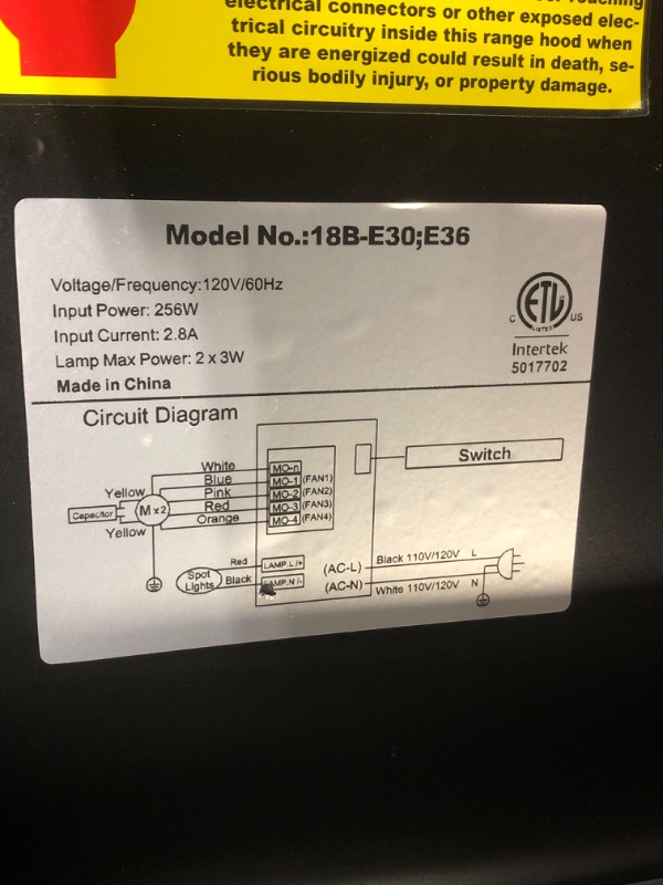 Photo 1 of ** HARDWARE COMPLETE** 36 inch Under Cabinet Range Hood 1200 CFM with 4-Speed Gesture Sensing & Touch Control, Stainless Steel Kitchen Stove Vent Hoods with 2 LED Lights, Time Setting, Dishwasher-Safe Baffle Filters