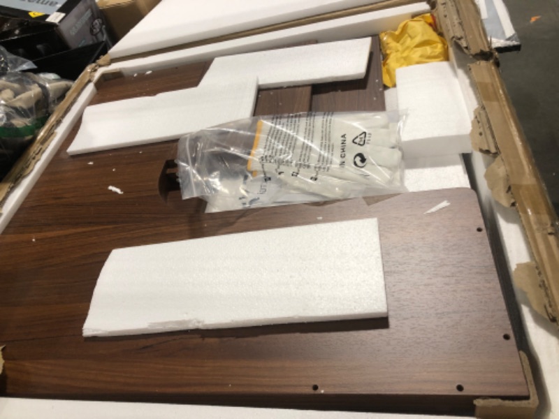 Photo 1 of ** HARDWARE COMPLETE ** IOTXY 6-Tier L-Shaped Corner Bookshelf - 66" Tall Wooden Freestanding Bookcase with Open Shelf Units, Walnut