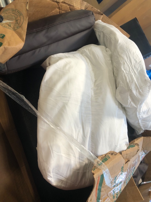 Photo 1 of ** VERY USED/ 2 BOX SET FinerFurnis PU Leather Power Lift Recliner Chair with Massage and Heat, Adjustable Back and Leg Support with 3 Positions, Built-in USB Port and Side Pocket, Comfortable and Convenient