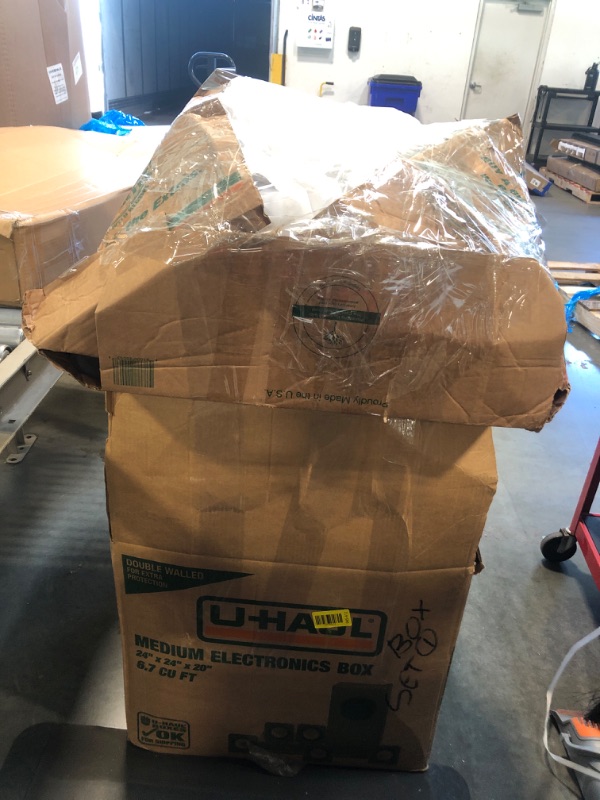 Photo 1 of ** VERY USED/ 2 BOX SET FinerFurnis PU Leather Power Lift Recliner Chair with Massage and Heat, Adjustable Back and Leg Support with 3 Positions, Built-in USB Port and Side Pocket, Comfortable and Convenient