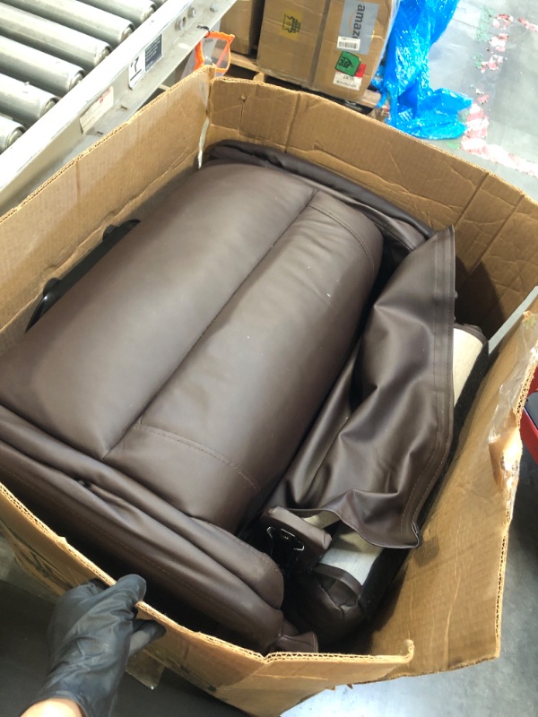 Photo 1 of ** VERY USED/ 2 BOX SET FinerFurnis PU Leather Power Lift Recliner Chair with Massage and Heat, Adjustable Back and Leg Support with 3 Positions, Built-in USB Port and Side Pocket, Comfortable and Convenient