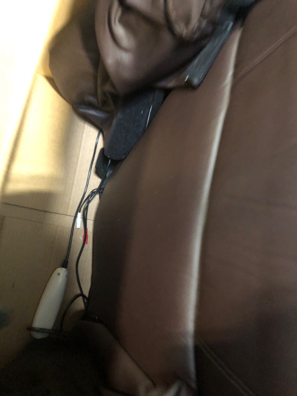 Photo 1 of ** VERY USED/ 2 BOX SET FinerFurnis PU Leather Power Lift Recliner Chair with Massage and Heat, Adjustable Back and Leg Support with 3 Positions, Built-in USB Port and Side Pocket, Comfortable and Convenient