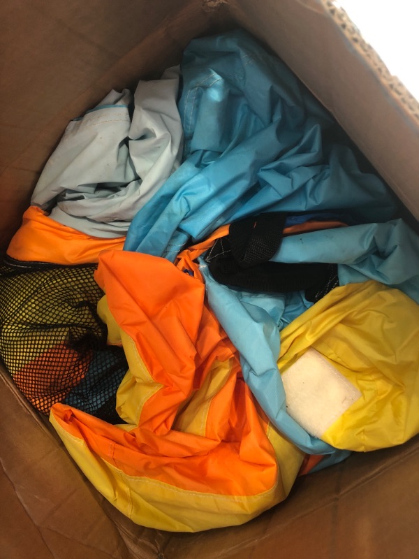 Photo 1 of ** VERY USED/ INCLUDED BLOWER ** FBSPORT Inflatable Bounce House Water Slide, Bounce House for Kids Indoor Outdoor Bouncy House with 550W Blower, Bounce Castle with Slide Ball Shooting, Water Gun, Splash Pool, Bounce Area, Hose