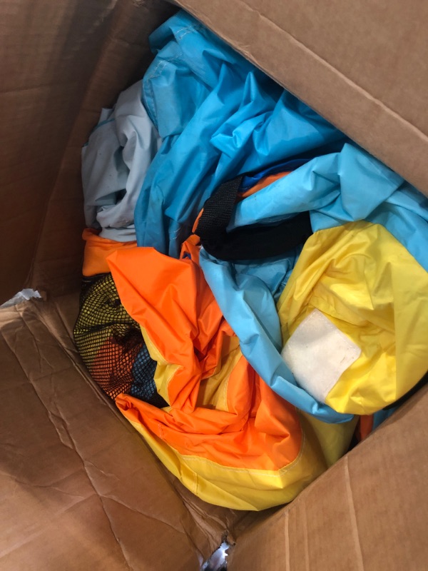 Photo 1 of ** VERY USED/ INCLUDED BLOWER ** FBSPORT Inflatable Bounce House Water Slide, Bounce House for Kids Indoor Outdoor Bouncy House with 550W Blower, Bounce Castle with Slide Ball Shooting, Water Gun, Splash Pool, Bounce Area, Hose