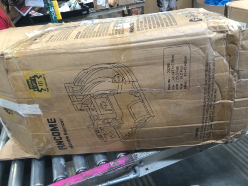 Photo 1 of * ONLY INFLABLE / NOT  INCLUDE  INFLATOR ** COME Bounce House Double Slides for Kids 3-10, Large Bounce Castle with Air Blower 550W, Pool, Jumping, Climbing, Balls, Ring Toss, Inflatable Water Park for Birthday Party Holiday Outdoor Indoor