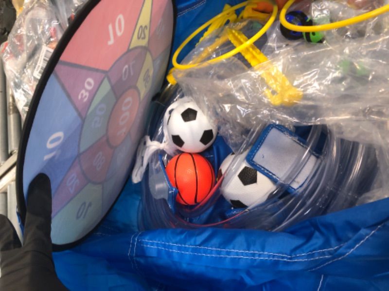 Photo 1 of * ONLY INFLABLE / NOT  INCLUDE  INFLATOR ** COME Bounce House Double Slides for Kids 3-10, Large Bounce Castle with Air Blower 550W, Pool, Jumping, Climbing, Balls, Ring Toss, Inflatable Water Park for Birthday Party Holiday Outdoor Indoor