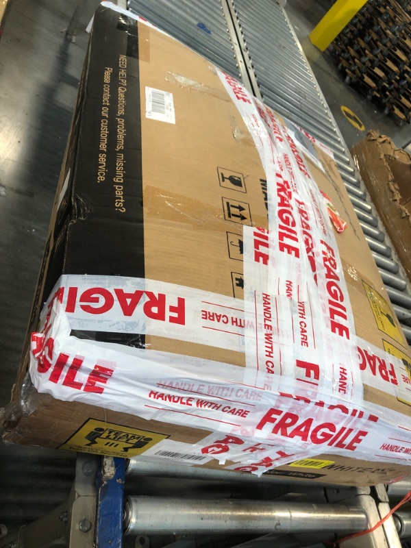 Photo 1 of ** MIRROR IN GOOD CONDITION ** COMHOMA Makeup Vanity Desk with Mirror and Lights, Vanity Table and Chair Set with 5 Drawers and Charging Station, Bedroom Dresser LED Mirror Stepless Dimmable & 3 Color Modes Adjustable, White