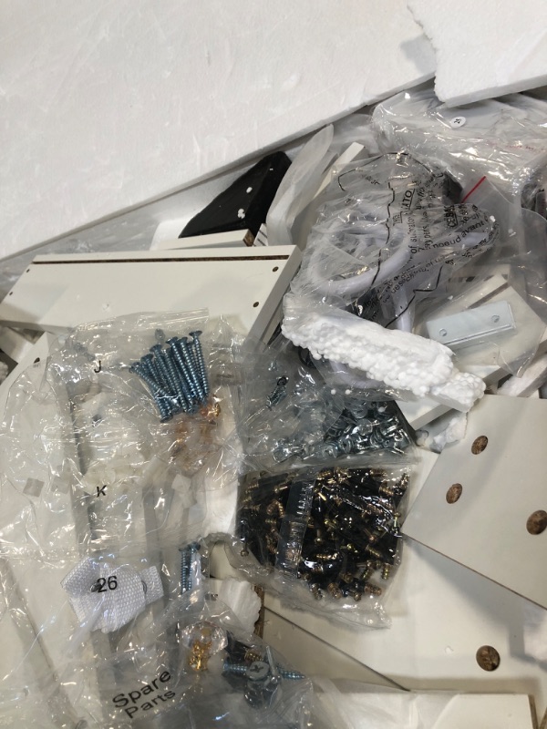 Photo 1 of ** MIRROR IN GOOD CONDITION ** COMHOMA Makeup Vanity Desk with Mirror and Lights, Vanity Table and Chair Set with 5 Drawers and Charging Station, Bedroom Dresser LED Mirror Stepless Dimmable & 3 Color Modes Adjustable, White